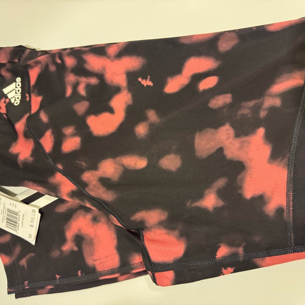 Adidas Juniors Black and Coral Active Leggings